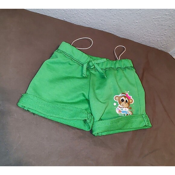 Build A Bear Clothing Green Shorts Justice Monkey Clothes Bab Authentic - Picture 3 of 5